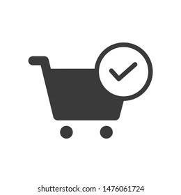 Shopping Cart icon template color editable. Shopping Cart symbol vector sign isolated on white background.