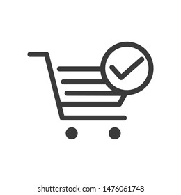 Shopping Cart icon template color editable. Shopping Cart symbol vector sign isolated on white background.