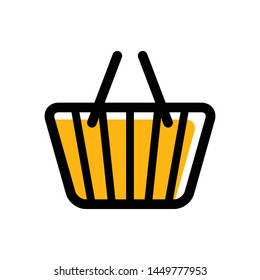 shopping cart icon template, vector basket