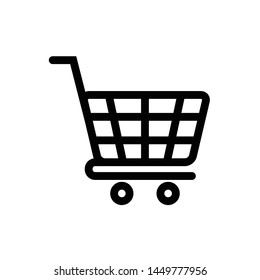 shopping cart icon template, vector basket
