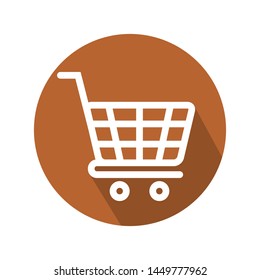 shopping cart icon template, vector basket