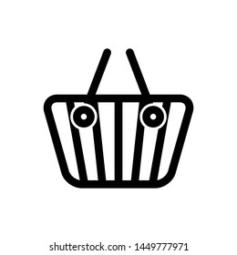shopping cart icon template, vector basket