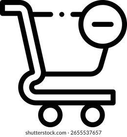 shopping cart icon. Thin Linear Style Design Isolated On White Background