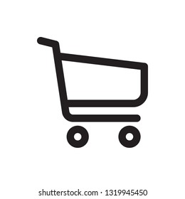 Shopping cart icon in trendy outline style design. Vector graphic illustration. Editable vector stroke. Pixel perfect icon. EPS 10. 