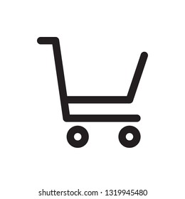Shopping cart icon in trendy outline style design. Vector graphic illustration. Editable vector stroke. Pixel perfect icon. EPS 10. 