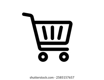 Shopping cart icon. Trolley, basket. Sale and buy, add to shopping cart symbol. Online buying