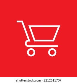 Shopping cart icon, trolley graphic resource template, vector illustration.
