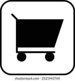 shopping cart icon, shopping trolley icon, online shop icon