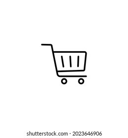 Shopping cart icon, trolley sign vector for web site Computer and mobile app