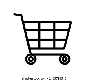 Shopping Cart Icon. Trolley icon. Vector illustration.