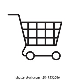 Icono del carro de la compra. Icono vectorial de trolebús aislado.