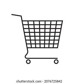 Shopping cart icon. Trolley vector icon isolated.