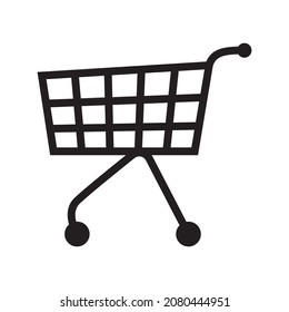 Icono del carro de la compra. Icono vectorial de trolebús aislado.