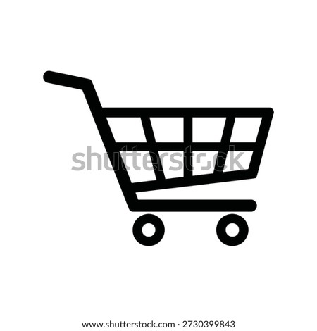 Shopping cart icon, Trolley vector illustration