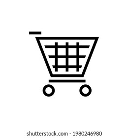 Icono del carro de la compra. Icono de compras. Utilizando el concepto de compra. Se puede usar con fines publicitarios y publicitarios. EPS vectorial 10