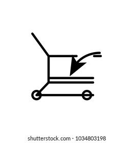 Shopping cart icon vector