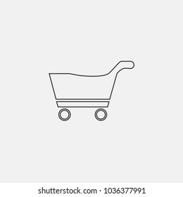 Shopping cart icon vector