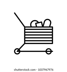 Shopping cart icon vector
