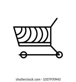 Shopping cart icon vector