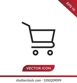 Shopping cart icon vector