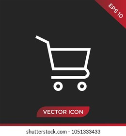 Shopping cart icon vector