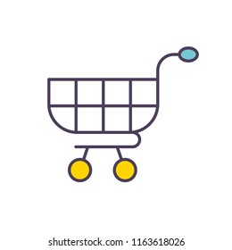 Shopping cart icon vector