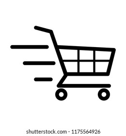 Shopping cart icon vector 