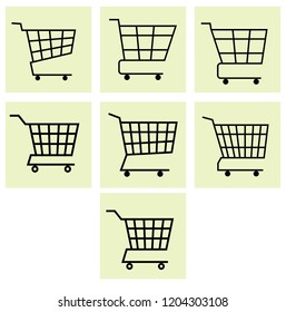 shopping cart icon vector
