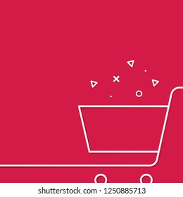 Shopping cart icon vector