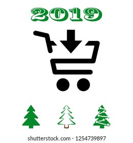 Shopping cart icon vector
