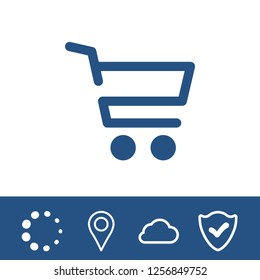Shopping cart icon vector