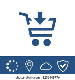 Shopping cart icon vector