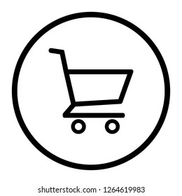 Shopping cart icon vector 