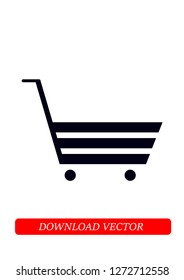 Shopping cart icon, Vector