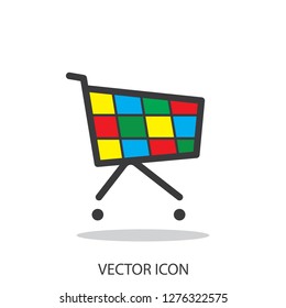 shopping cart icon vector