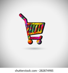 shopping cart icon. Vector