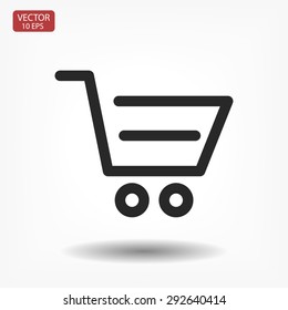 shopping cart . icon. Vector