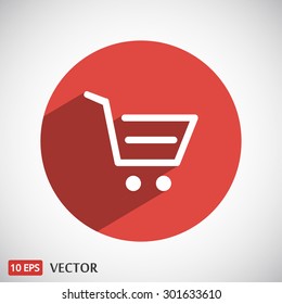 shopping cart . icon. Vector
