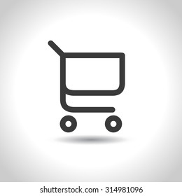 shopping cart icon. vector