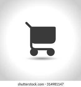 shopping cart icon. vector