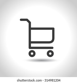 shopping cart icon. vector