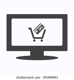 Shopping cart Icon Vector.