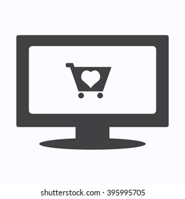 Shopping cart Icon Vector. 