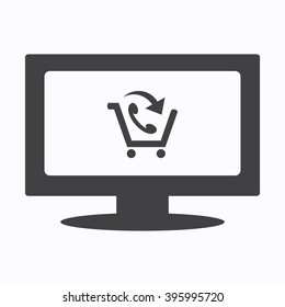 Shopping cart Icon Vector.