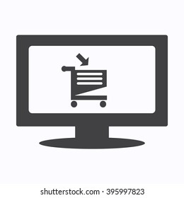Shopping cart Icon Vector. 
