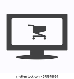 Shopping cart Icon Vector. 
