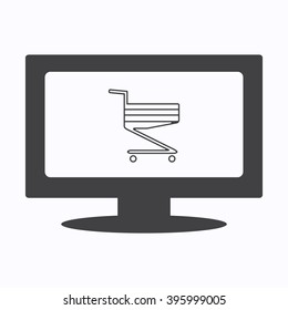 Shopping cart Icon Vector.