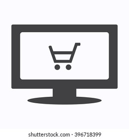 Shopping cart Icon Vector. 