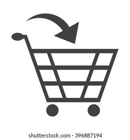 Shopping cart Icon Vector. 