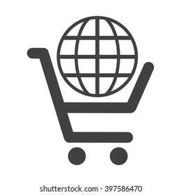 Shopping cart Icon Vector. 